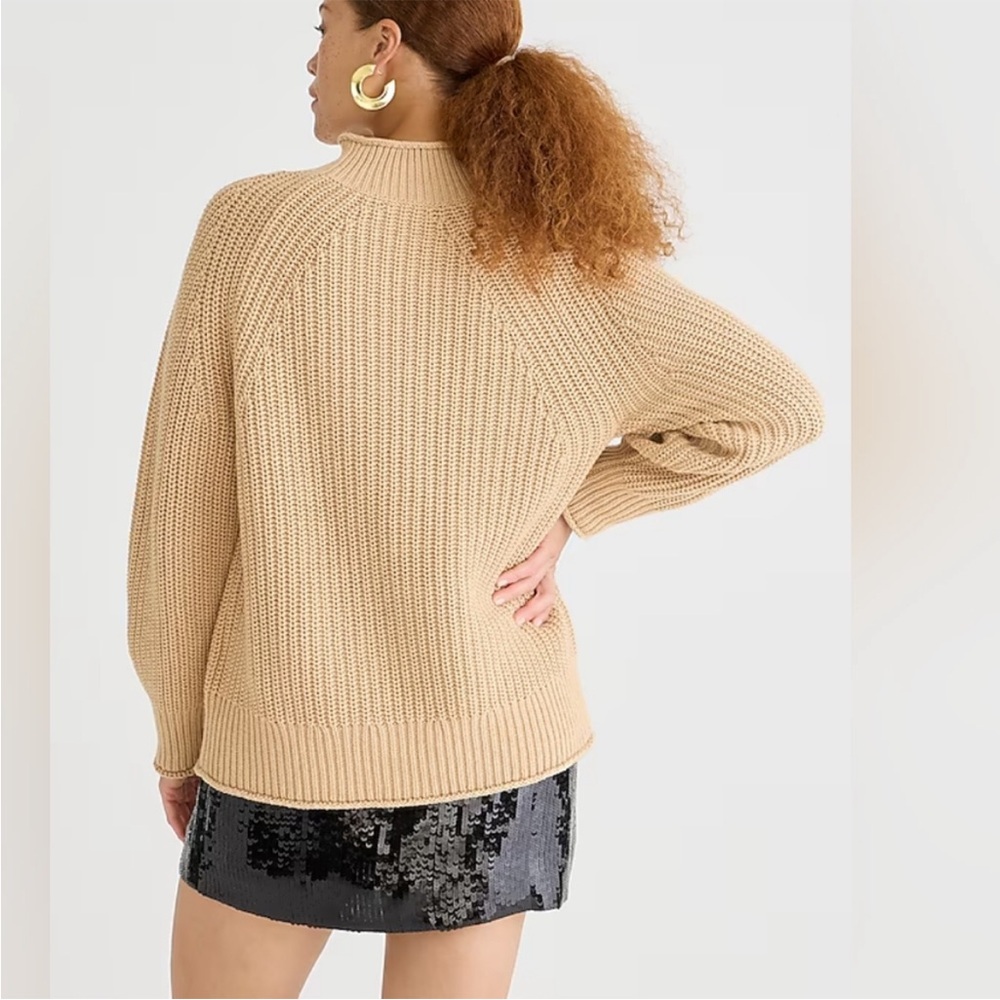 J. Crew Women's Tan Rollneck Sweater - Picture 4 of 5